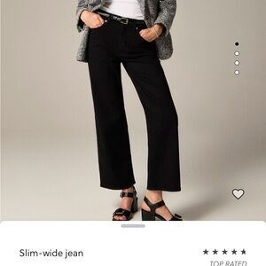 EUC J. Crew Black Slim Wide Jeans